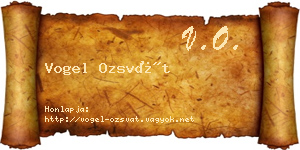 Vogel Ozsvát névjegykártya